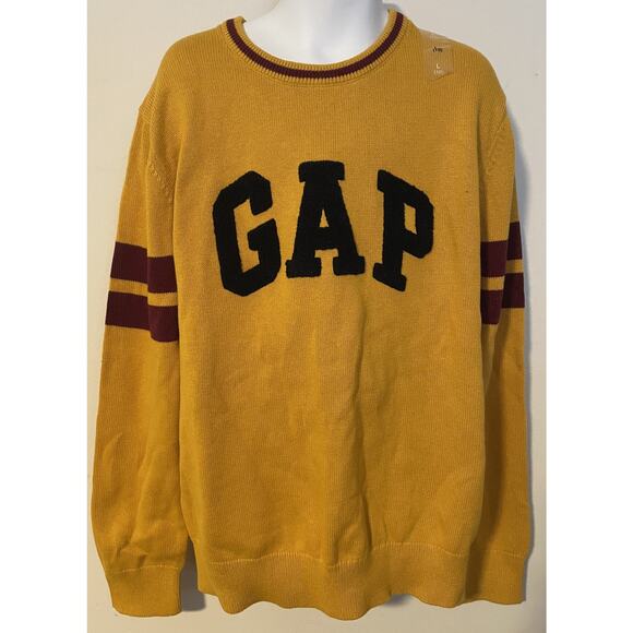 Gap Kids Collegiate Campus Sweater NWT Kids Boys L 10 Logo 2X Vintage Insp - Picture 1 of 7